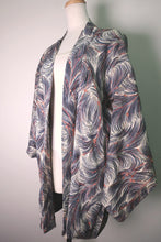 Load image into Gallery viewer, Haori Jacket Vintage(1950-1980) Cream white Gray Plum blossom Branch Silk #8564G1
