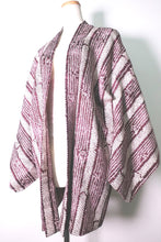 Load image into Gallery viewer, Haori Jacket Vintage(1950-1980) Purple Full Shibori Bamboo Silk #8814A4

