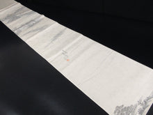 Load image into Gallery viewer, Fukuro Obi Gray Kyoto Imperial Palace Suibokuga Silk BB125W8
