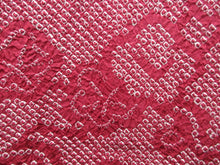 Load image into Gallery viewer, Haori Jacket Vintage(1950-1980) Red Full Shibori Plum blossom Silk #7596H4

