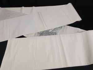 Fukuro Obi Gray Kyoto Imperial Palace Suibokuga Silk BB125W8