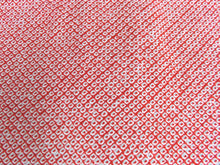 Load image into Gallery viewer, FF2557B Silk Kimono Fabric Vintage(1950-1980) Shibori Red 49.2x11.8in(125x30cm)

