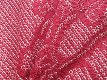 Load image into Gallery viewer, Haori Jacket Vintage(1950-1980) Red Full Shibori Plum blossom Silk #7596H4
