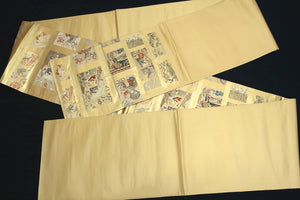 Fukuro Obi Gold Heian Period Aristocrats Plum blossom Silk BB160W1