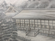 Load image into Gallery viewer, Fukuro Obi Gray Kyoto Imperial Palace Suibokuga Silk BB125W8
