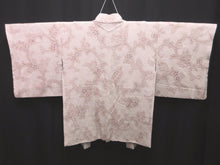 Load image into Gallery viewer, Haori Jacket Vintage(1950-1980) Light Ash Pink Full Shibori Botanical Silk #7597H4
