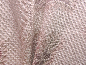 Haori Jacket Vintage(1950-1980) Light Ash Pink Full Shibori Botanical Silk #7597H4