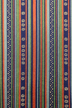 Load image into Gallery viewer, Haori Jacket Green Navy Vermillion Stripes Chirimen Rayon #8303C2

