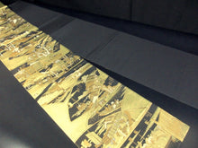 Load image into Gallery viewer, Fukuro Obi Black Gold Hiroshige Toukaido53Tsugi Ukiyoe Zentsu Silk BB126W8
