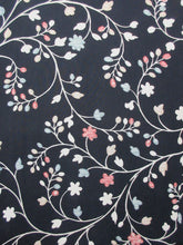 Load image into Gallery viewer, Haori Jacket Vintage(1950-1980) Black Flower Silk #8263C1
