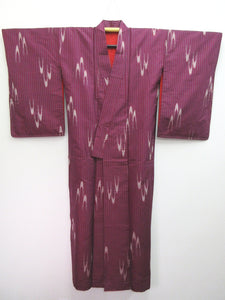 Kimono Vintage(1920-1950) Wine red Tsubame Silk #8011N2