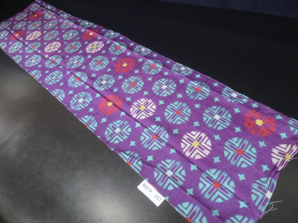 MKF#237 Silk Kimono Fabric Vintage(1920-1950) Lightweight Purple 56.3x13.4in(143x34cm)
