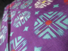 Load image into Gallery viewer, MKF#238 Silk Kimono Fabric Vintage(1920-1950) Lightweight Purple 56.3x13.4in(143x34cm)
