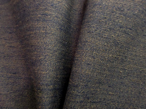 Men's Haori Vintage(1950-1980) Brown Black Tsumugi Scenery Silk #7880L5