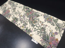 Load image into Gallery viewer, MKF#240 Silk Kimono Fabric Vintage(1950-1980) Flower Cream white 40.9x11.8in(104x30cm)
