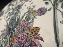 Load image into Gallery viewer, MKF#240 Silk Kimono Fabric Vintage(1950-1980) Flower Cream white 40.9x11.8in(104x30cm)
