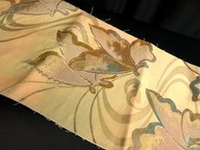 Load image into Gallery viewer, BB8239AA Silk Obi Fabric Vintage(1950-1980) Butterfly Gold 102.0x11.8in(259x30cm)
