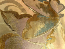 Load image into Gallery viewer, BB8239AA Silk Obi Fabric Vintage(1950-1980) Butterfly Gold 102.0x11.8in(259x30cm)
