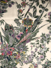 Load image into Gallery viewer, MKF#240 Silk Kimono Fabric Vintage(1950-1980) Flower Cream white 40.9x11.8in(104x30cm)
