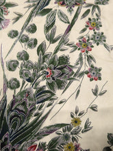 Load image into Gallery viewer, MKF#240 Silk Kimono Fabric Vintage(1950-1980) Flower Cream white 40.9x11.8in(104x30cm)
