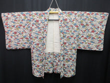 Load image into Gallery viewer, Haori Jacket Vintage(1950-1980) White Leaf Maple Leaf Silk #7633H5
