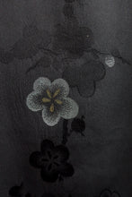 Load image into Gallery viewer, Haori Jacket Vintage(1950-1980) Black Bamboo Plum blossom Silk #8382D2

