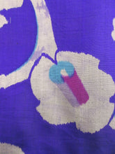 Load image into Gallery viewer, Haori Jacket Vintage(1920-1950) Blueish Purple Camellia Meisen Silk #8268C1
