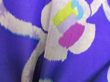 Load image into Gallery viewer, Haori Jacket Vintage(1920-1950) Blueish Purple Camellia Meisen Silk #8268C1
