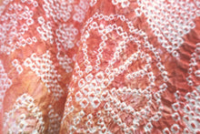 Load image into Gallery viewer, Haori Jacket Vintage(1950-1980) Light Red Pale Pink Full Shibori Peony Kiku Silk #8347C4
