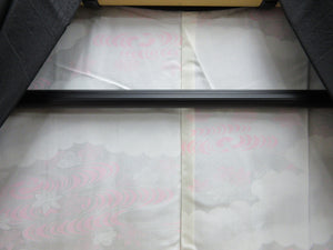 Haori Jacket Vintage(1950-1980) Black Plum blossom Branch Silk #8073A1