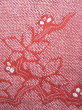 Load image into Gallery viewer, Haori Jacket Vintage(1950-1980) Red Full Shibori Bellflower Silk #7745K2
