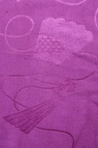 Haori Jacket Vintage(1920-1950) Magenta Folding Fan Silk #8750K1