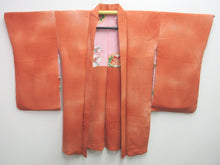 Load image into Gallery viewer, Haori Jacket Vintage(1920-1950) Vermillion Paulownia Tachibana Ryusui Long Silk #7665J2
