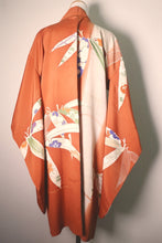 Load image into Gallery viewer, Haori Jacket Vintage(1920-1950) Dark Persimmon Bamboo Silk #8752K1
