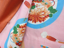 Load image into Gallery viewer, Haori Jacket Vintage(1920-1950) Vermillion Paulownia Tachibana Ryusui Long Silk #7665J2

