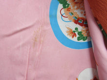 Load image into Gallery viewer, Haori Jacket Vintage(1920-1950) Vermillion Paulownia Tachibana Ryusui Long Silk #7665J2
