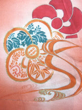 Load image into Gallery viewer, Haori Jacket Vintage(1920-1950) Vermillion Paulownia Tachibana Ryusui Long Silk #7665J2
