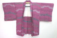 Load image into Gallery viewer, Haori Jacket Vintage(1950-1980) Ash Purple Maple Leaf Silk #8314C3
