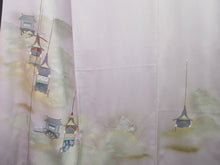 Load image into Gallery viewer, Kimono Pale Lavender Hand painted Gion Matsuri Tall Silk #8273C1

