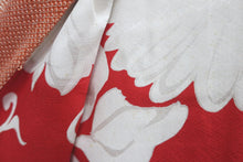Load image into Gallery viewer, Haori Jacket Vintage(1950-1980) Vermillion Full Shibori Chrysanthemum Silk #8428E1
