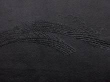 Load image into Gallery viewer, Haori Jacket Vintage(1950-1980) Black Wave Silk #7847L3
