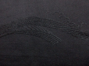 Haori Jacket Vintage(1950-1980) Black Wave Silk #7847L3