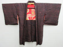 Load image into Gallery viewer, Haori Jacket Vintage(1950-1980) Black Chrysanthemum Urushi Silk #7849L3
