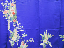 Load image into Gallery viewer, Kimono Blue Bellflower Tsukesage Tall Silk #8144B1
