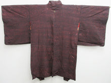 Load image into Gallery viewer, Haori Jacket Vintage(1950-1980) Black Chrysanthemum Urushi Silk #7849L3
