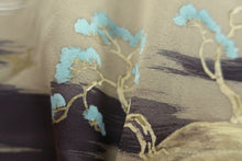 Load image into Gallery viewer, Haori Jacket Vintage(1950-1980) Light Khaki Landscape Silk #8524F3
