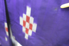 Load image into Gallery viewer, Haori Jacket Vintage(1920-1950) Purple Abstract art Meisen Long Silk #8579G2
