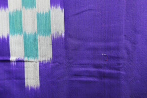 Haori Jacket Vintage(1920-1950) Purple Abstract art Meisen Long Silk #8579G2