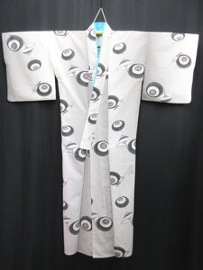 Kimono White Black Bangasa Umbrella Odori Synthetic #8279C1