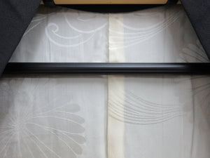 Haori Jacket Vintage(1950-1980) Black Abstract art Flower Silk #7935M3